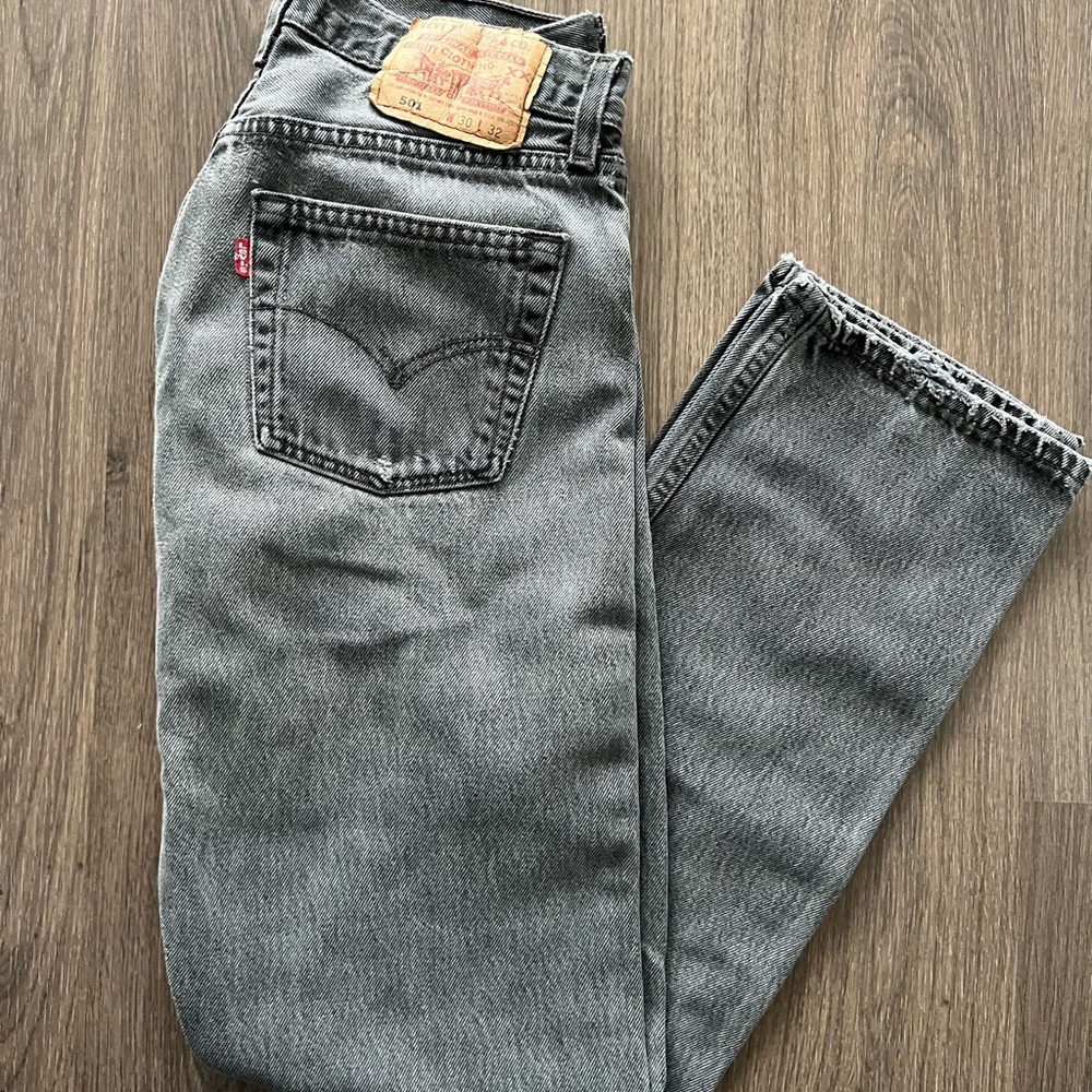 Levi's Gray Straight Leg Jeans